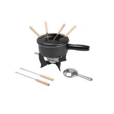 Conjunto para Fondue 10 Peças Petiscos Cinza