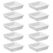 Kit 10 Molheira Para Shoyu 50ml Sushi Pote Porta Molho Japonês Coza Uno Branco