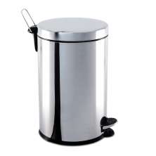 Lixeira Decorline com Pedal Prateada 12 L