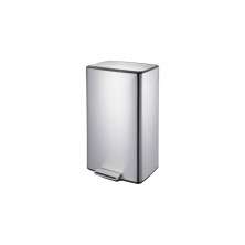 Lixeira com Pedal e Balde Plana Inox 40 L