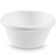 Ramekin Canelado Haus Refratário De Melamina 50ml Branco