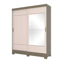 Guarda-Roupa Casal com Espelho Istambul 2 Portas Duna e Cristal