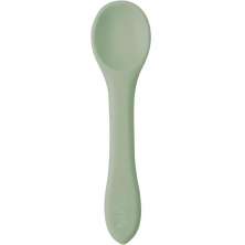 Colher de Silicone para Bebê Buba Verde Introdução Alimentar
