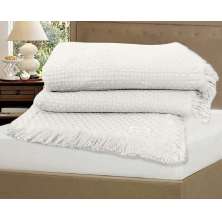 Colcha King In Design com franja - Branco Buddemeyer