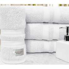 Toalha de Rosto Algodão Egípcio Branco Buddemeyer