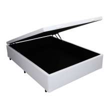 Base para Cama Box Casal Érica com Baú Branca