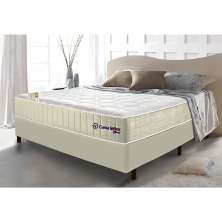 Conjunto Cama Box Casal com Molas Ensacadas Cama inBox Cloud Bege 138x188x67
