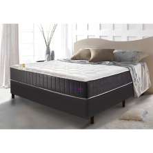 Conjunto Cama Box Casal com Molas Ensacadas Cama inBox Cloud Cinza 138x188x67