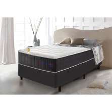 Conjunto Cama Box Solteiro com Molas Ensacadas Cama inBox Cloud Cinza 88x188x67