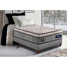 Cama Box Solteiro Colchão Euro Pillow +Box 88x188x60 Mola Ensacada Cama inBox Frost ThermoGel Living