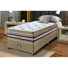 Conjunto Cama Box Solteiro de Molas Ensacadas Cama inBox Select Euro Soft 88x188x71 Bege