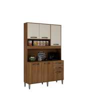 Armário para Cozinha 5 Portas 2 Gavetas Cristal Style CHF Moveis Carvalho/Off White