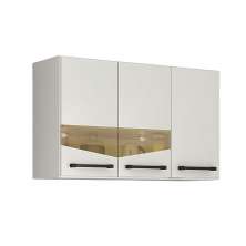 Armario Aereo 3 Portas 2 Prateleiras Livia CHF Moveis Branco