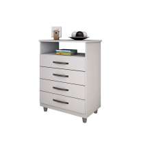 Comoda 4 Gavetas Paris CHF Moveis Branco