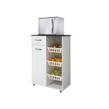 Fruteira Multiuso 1 Porta 1 Gaveta Nova Croácia CHF Moveis Branco