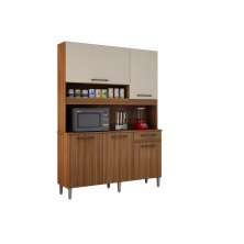 Kit Cozinha Compacta 5 Portas Esmeralda CHF Moveis Carvalho/Off White