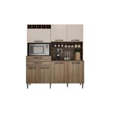 Kit Cozinha Compacta Charme CHF Moveis Cedro/Off White