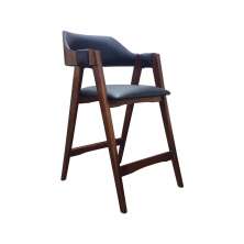 Banqueta Estofada Ottawa Cappuccino	e Korino Preto - 58953