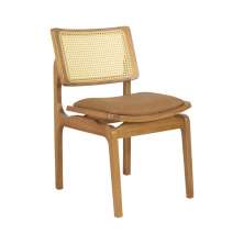 Cadeira de Jantar Atlântida Amêndoa Couríssimo Caramelo - WP 59047