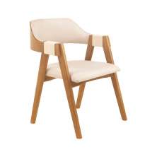 Cadeira de Jantar Estofada Ottawa Amêndoa e Linho Off White - 58431