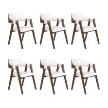 Conjunto 6 Cadeiras de Jantar Ottawa Cappuccino Korino Perolado - 58981