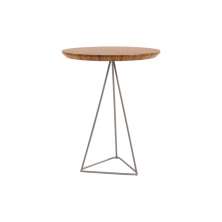 Mesa Lateral Alta Ronse Cinamomo Amêndoa com Pés de Ferro Champagne - Wood Prime 58484