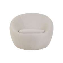 Poltrona Maia Fixa Linho Off White - Wood Prime 58480