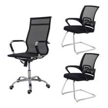 1 Presidente Eames Mesh + 2 Fixas Detroit Preta