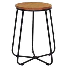 Banco Cross Baixo Decorativo Preto - Overseas