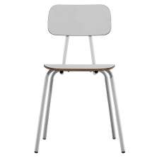 Cadeira School Decorativa Branca Overseas