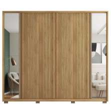 Guarda Roupa Grande 6 Portas 2 Espelhos Marrom Proximus