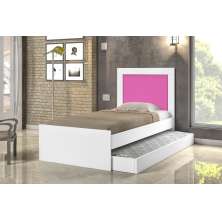 Bibox Lunis Solteiro Branca e Rosa