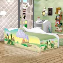 Cama Fun Dinossauro Irmãos Solteiro Com Colchão