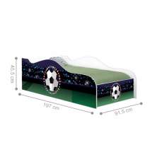 Cama Fun Futebol Bandeiras Solteiro Com Colchão