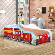 Cama Trem da Alegria Joy Vermelho Solteiro Com Colchão