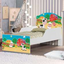 Mini Cama Fazendinha Colorida Com Colchão