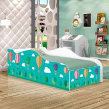 Mini Cama Fun Balão no Céu Infantil Com Colchão