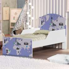 Mini Cama Mapa de Viagens Com Colchão