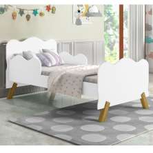 Mini Cama Nuvenzinha Branca com Proteção Lateral e Colchão