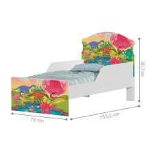 Mini Cama Planeta Dinossauro Com Colchão