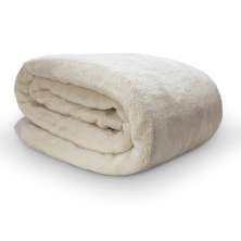 Cobertor Queen Flannel Off White