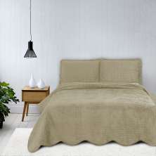 Colcha Casal Velvet Neo Bege