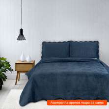 Colcha Casal Velvet Neo Marinho