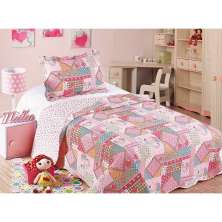 Colcha Evoluition Patchwork Infantil Solteiro 160x230 Primavera Camesa