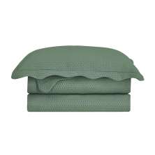 Colcha Queen Bullet com 2 Fronhas Verde