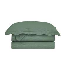 Colcha Solteiro Bullet com 1 Fronha Verde
