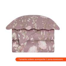 Colcha Solteiro com Porta-travesseiro Evolution Patchwork Gaya