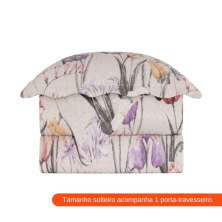 Colcha Solteiro com Porta-travesseiro Evolution Patchwork Mandi