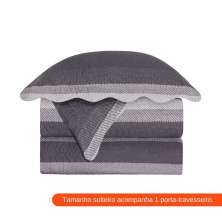 Colcha Solteiro com Porta-travesseiro Evolution Patchwork Marfo