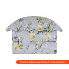 Colcha Solteiro com Porta-travesseiro Evolution Patchwork Thalia
